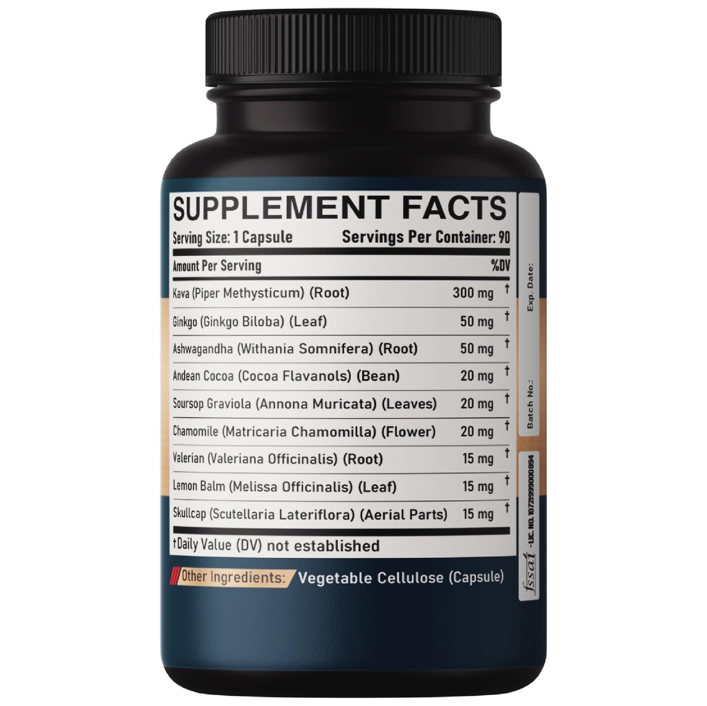 DEDICAD Kava Kava Capsules – 3-Month Supply, 90 Vegan Pills | 9-Herb Mood & Immune Support