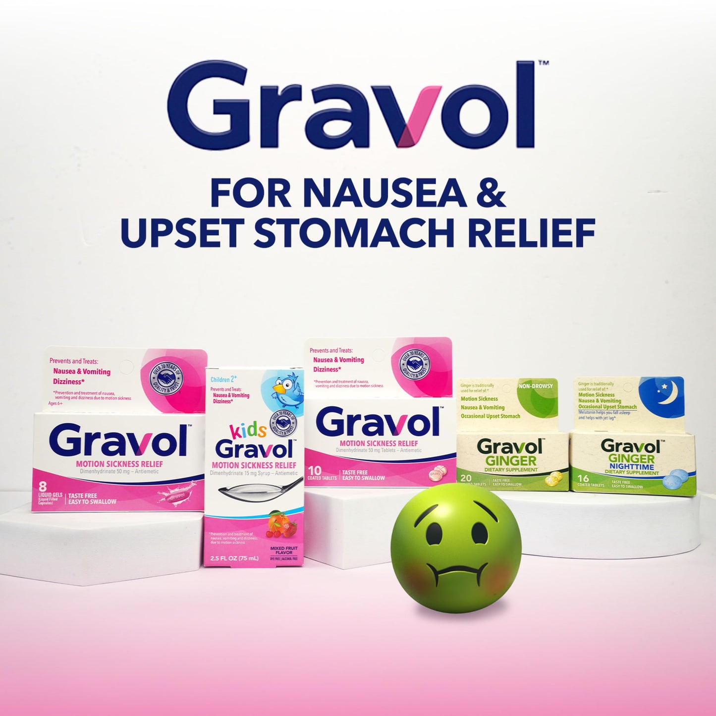 Gravol Kids Liquid – Motion Sickness Relief for Children, 2.5 fl oz (75 ml)
