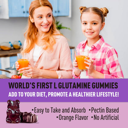 GREABBY L Glutamine 1000mg Gummies – Immune Support & Muscle Relief (60 Count)
