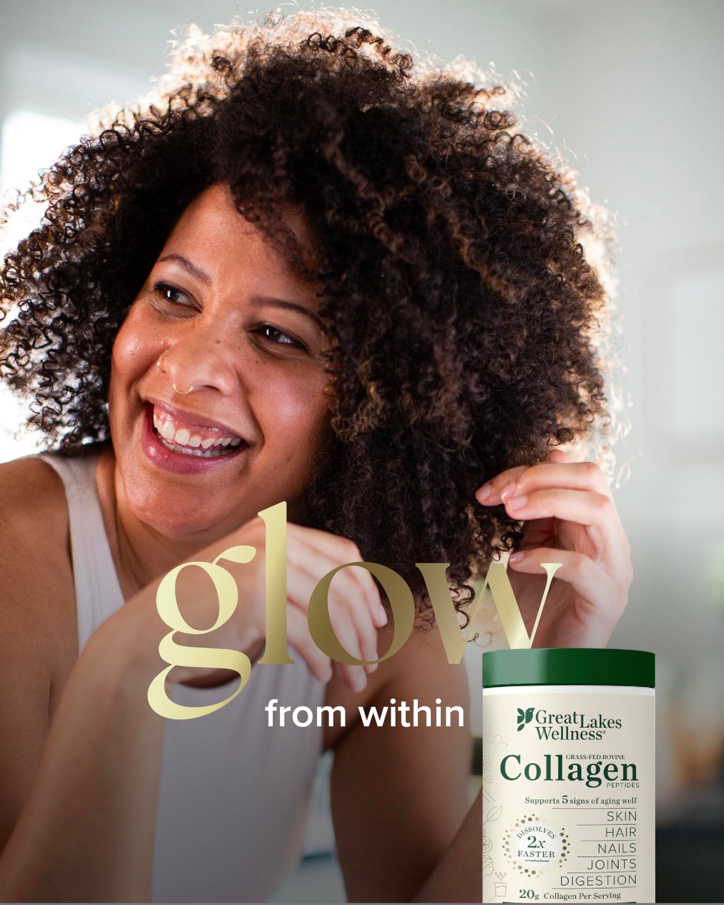Great Lakes Wellness Collagen Peptides Powder – Skin, Hair, Nails, Joints & Digestion | 12 Sticks