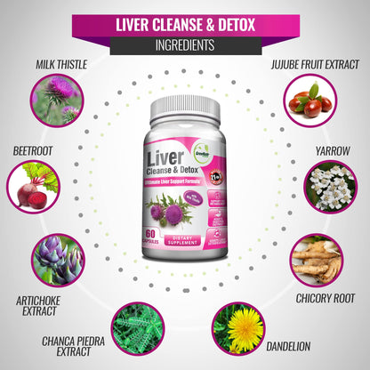 GreeNatr Liver Cleanse Detox & Repair | Milk Thistle & Berberine