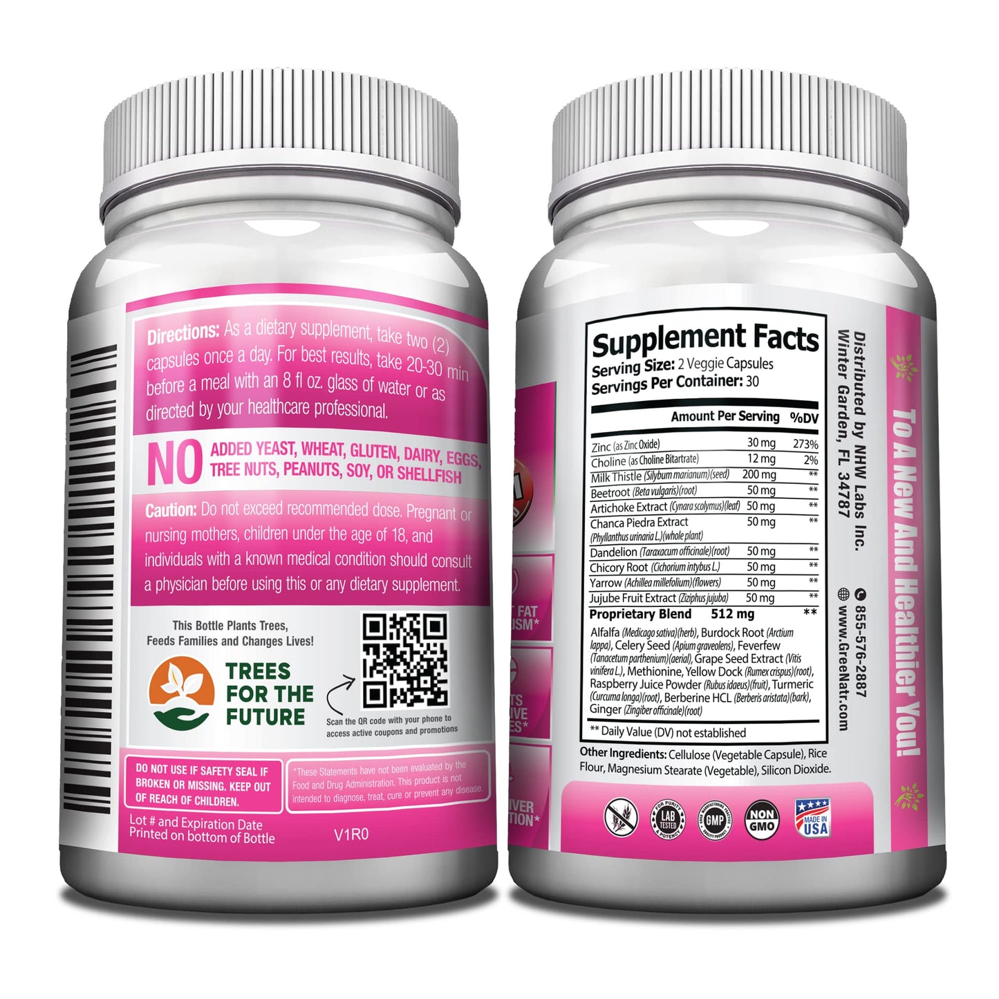 GreeNatr Liver Cleanse Detox & Repair | Milk Thistle & Berberine