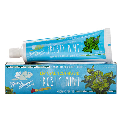 Green Beaver Toothpaste Frosty Mint 2.5 oz - Natural Toothpaste for Fresh Breath