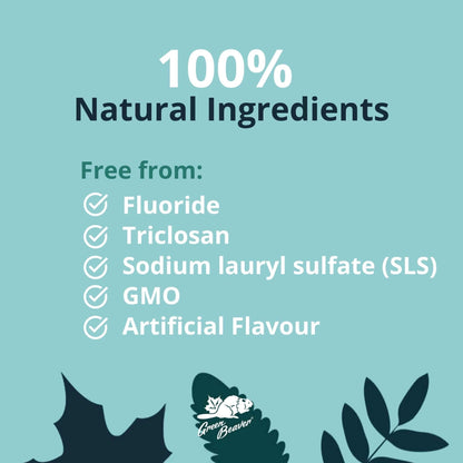 Green Beaver All Natural Toothpaste - Zesty Orange (75ml) 3 Pack - Vegan, Fluoride Free, Gluten Free