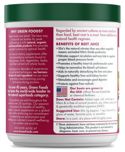 GREEN FOODS Beet Essence OG2 5.3 OZ – Beet Juice Supplement