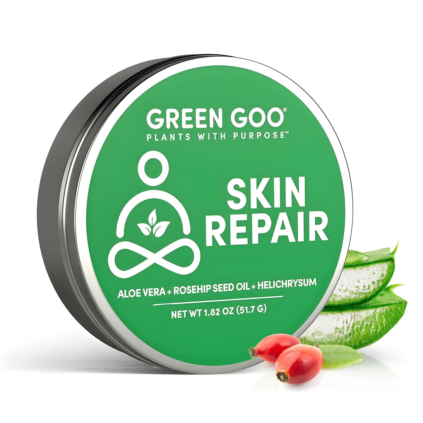 Green Goo Skin Repair Salve – Natural Skin Care, Dry Skin Moisturizer, 1.82 oz Large Tin