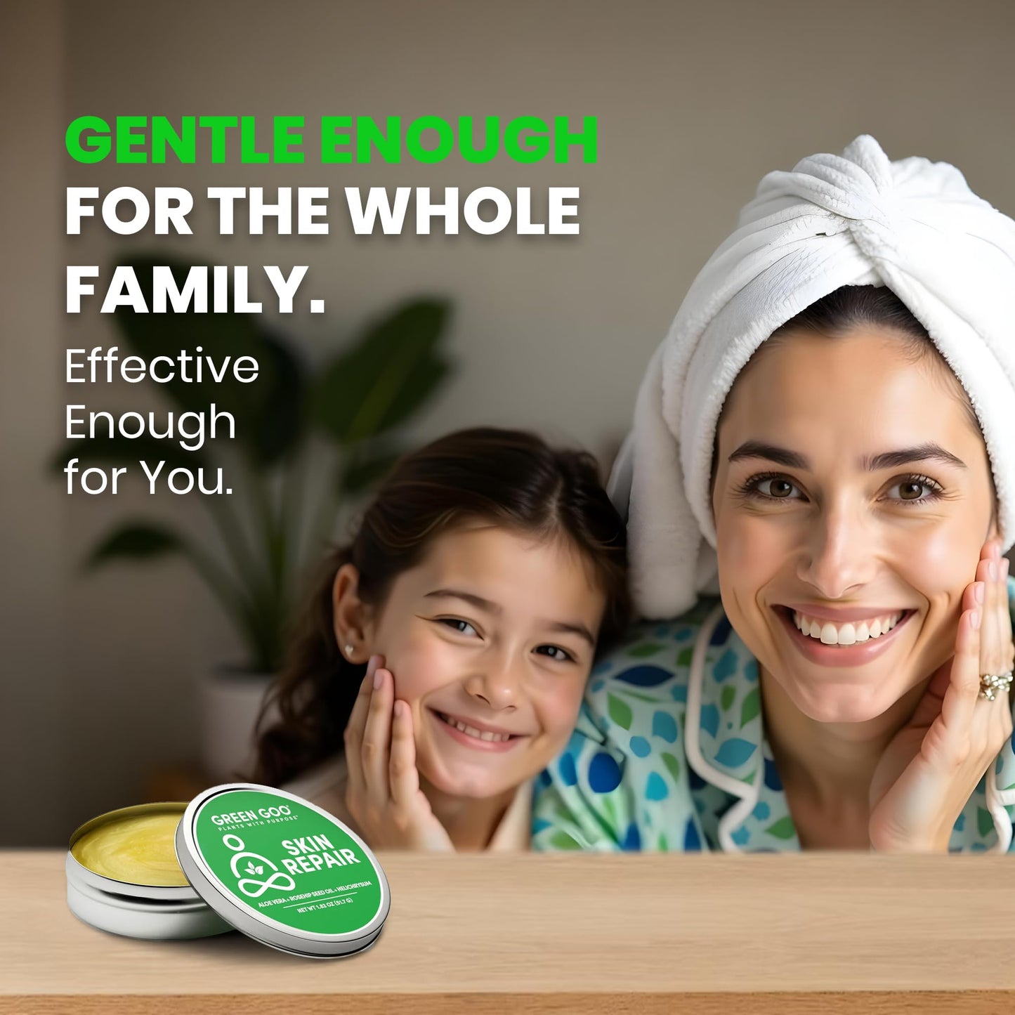 Green Goo Skin Repair Salve – Natural Skin Care, Dry Skin Moisturizer, 1.82 oz Large Tin