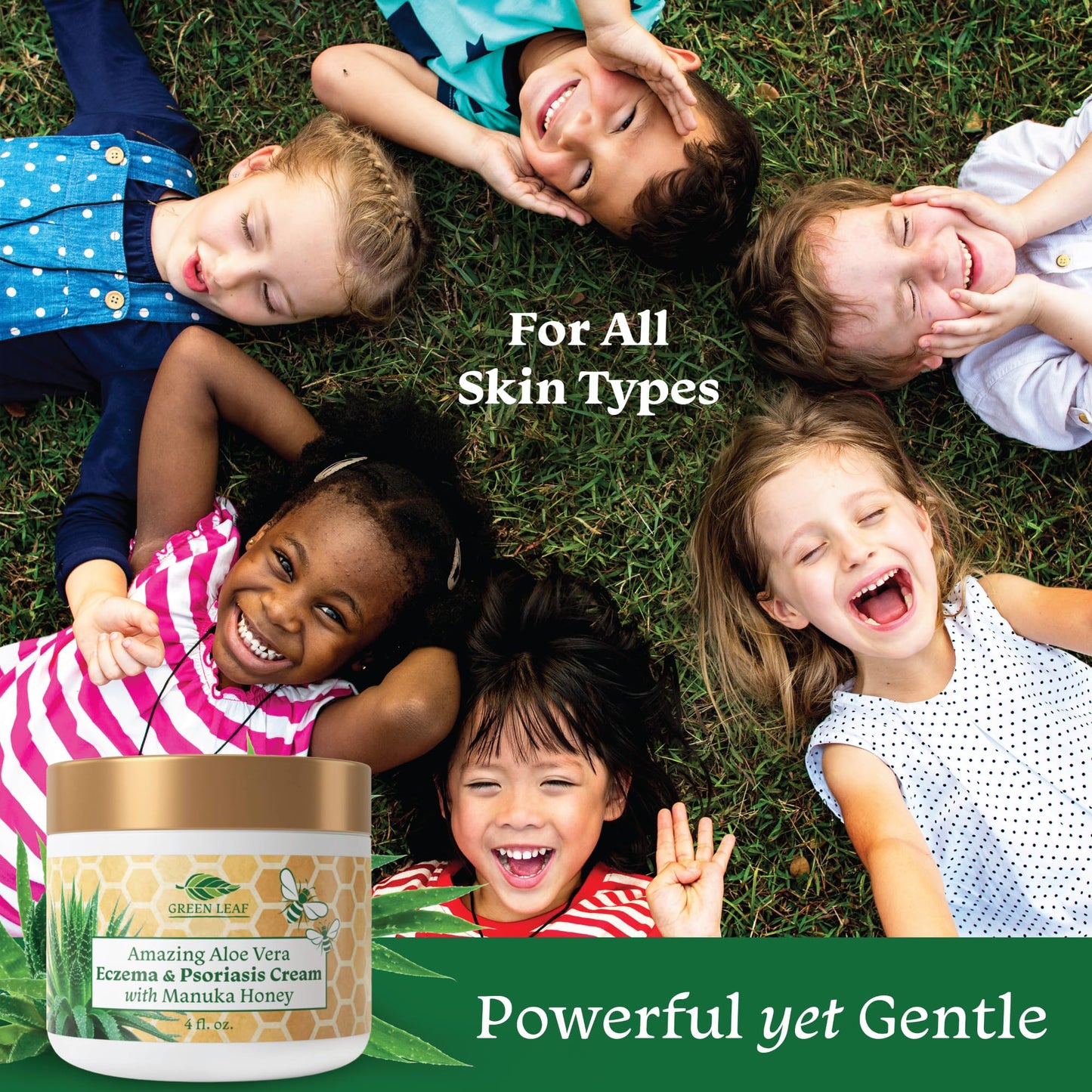 Green Leaf Naturals Manuka Honey Eczema Cream — Fragrance-Free Moisturizer (8oz)