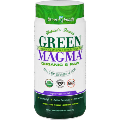 Green Foods Green Magma, 5.3 Ounce - Premium Barley Grass Supplement