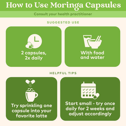 Organic India Moringa Capsules Organic – Green Superfood, Vegan, Gluten-Free | 90 Capsules