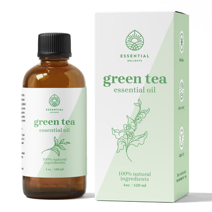 Green Tea Essential Oil - Premium Grade, 4 Fl Oz | Aromatherapy, Soaps & Candles | Vegan & Cruelty Free