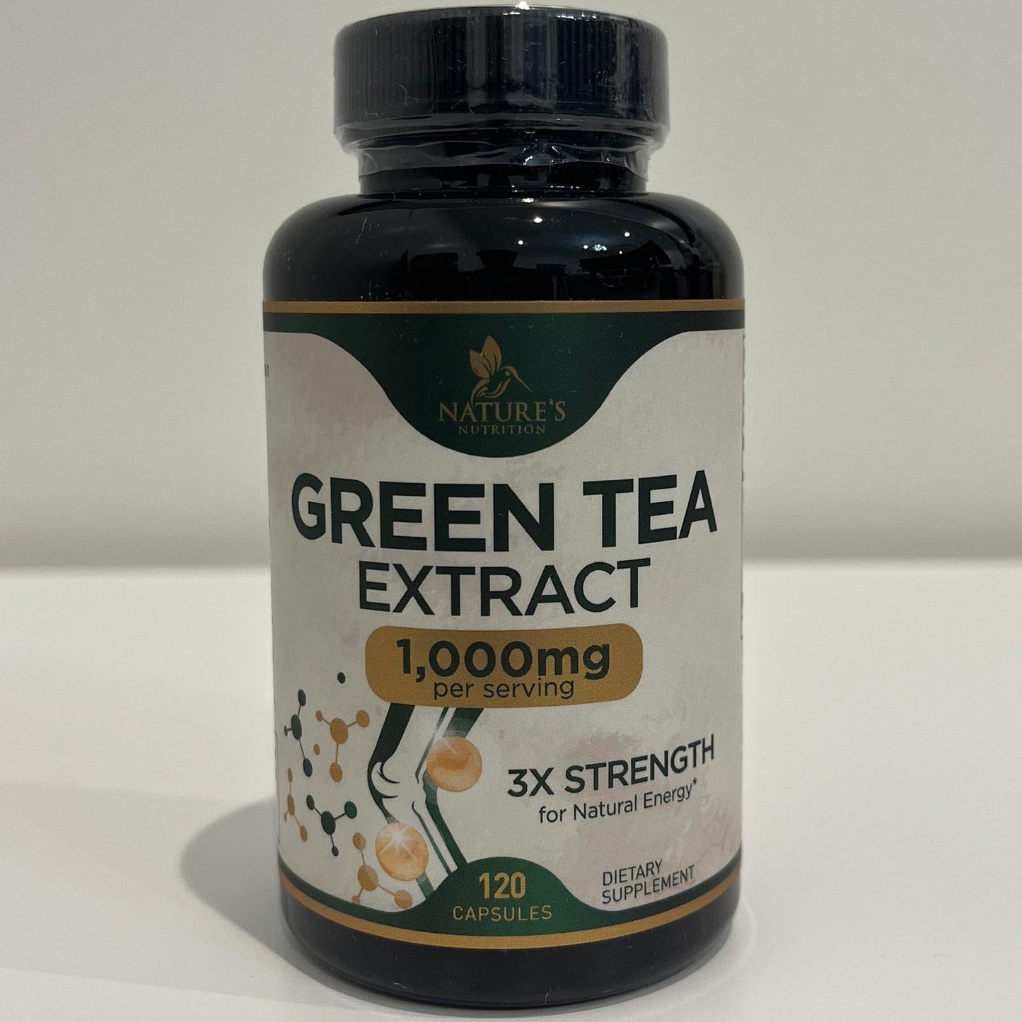 Green Tea Extract Capsules 1000 mg – 3X Strength, 45% EGCG & 98% Polyphenols | 120 Capsules