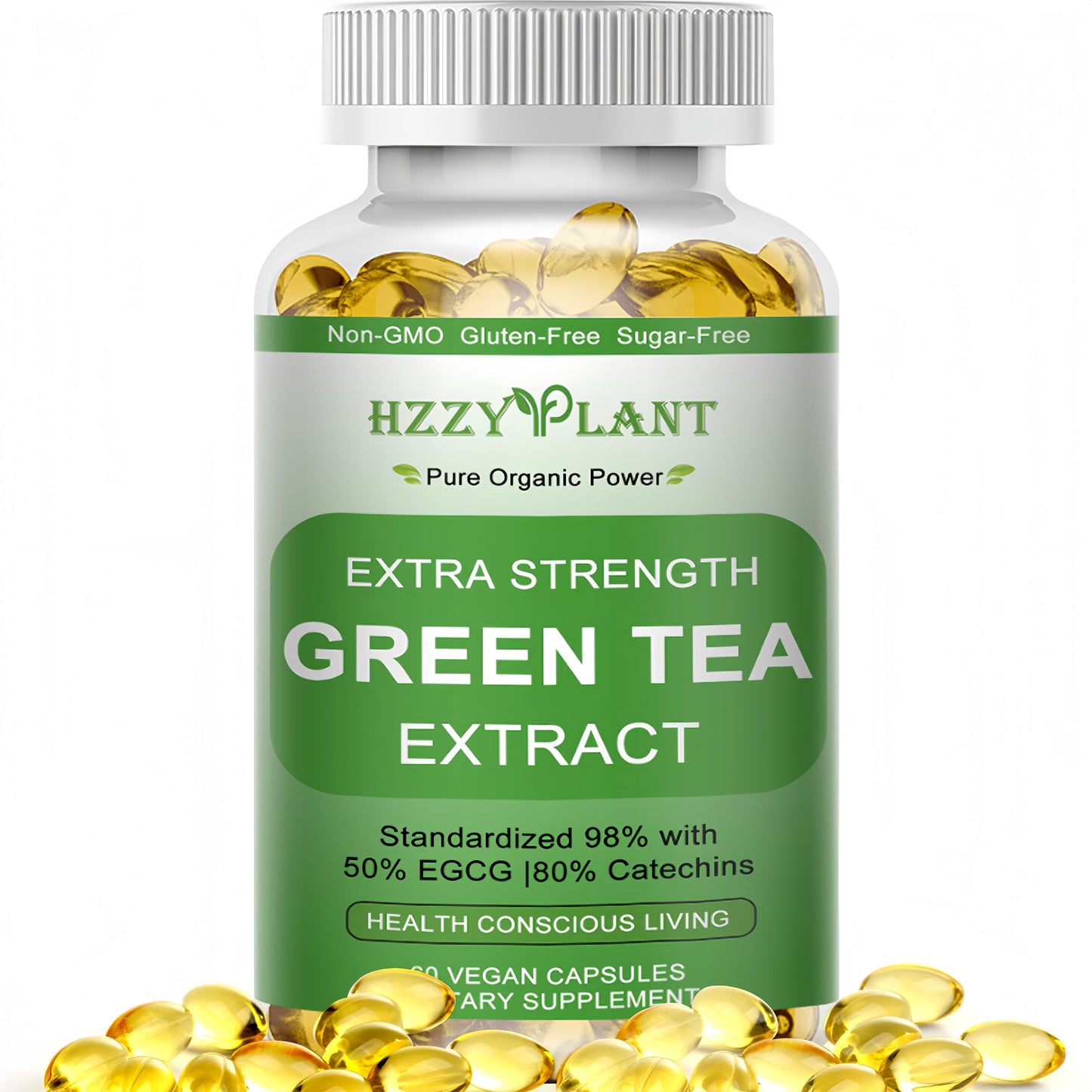 Green Tea Extract Softgels | High Absorption EGCG 50% | Energy & Immune Support