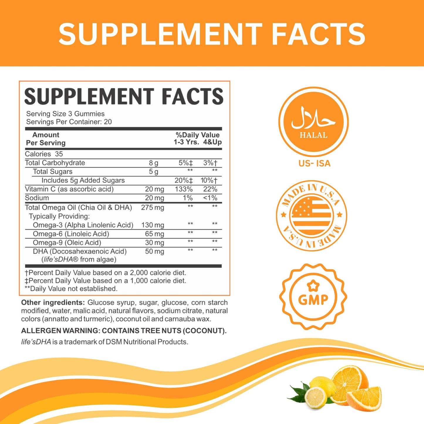 Greenfield Nutritions Smart Kids Halal Omega-3 DHA Gummies | Brain & Immune Support