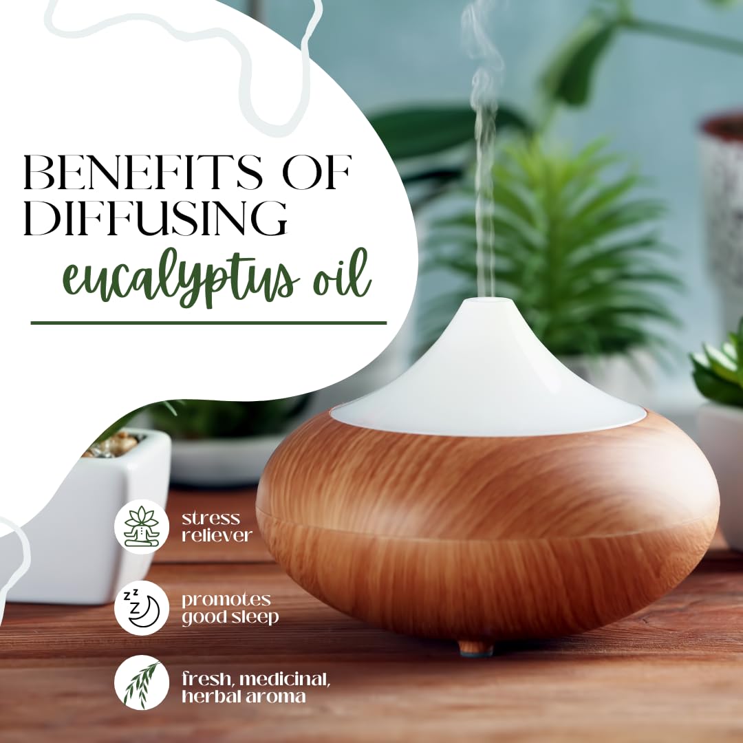GreenHealth Eucalyptus Essential Oil – 32 fl oz (946 ml) Bulk, 100% Pure & Natural