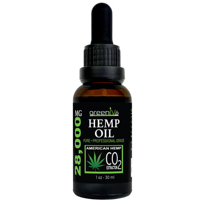 GreenIVe Hemp Drops 28,000mg – Naturally Grown Hemp Oil (4 Pack) | Vegan Omegas