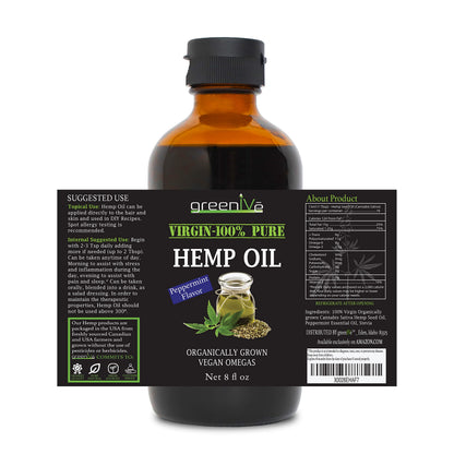 GreenIVe Organic Peppermint Hemp Oil 224,000mg – Cold Pressed (2-Pack)