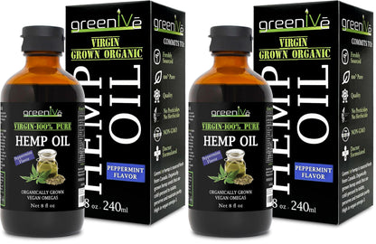 GreenIVe Organic Peppermint Hemp Oil 224,000mg – Cold Pressed (2-Pack)