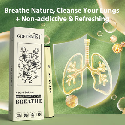 GREENMIST Lung Detox Diffuser Pen – 800 Uses for Respiratory Support