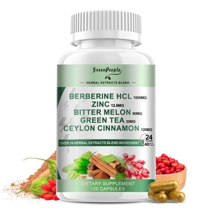 GREENPEOPLE Berberine 1500mg Liposomal - 120 Capsules | Immune Support & Energy