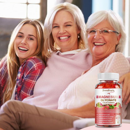 GREENPEOPLE Magnesium Glycinate Gummies Raspberry – 400mg, Sugar Free