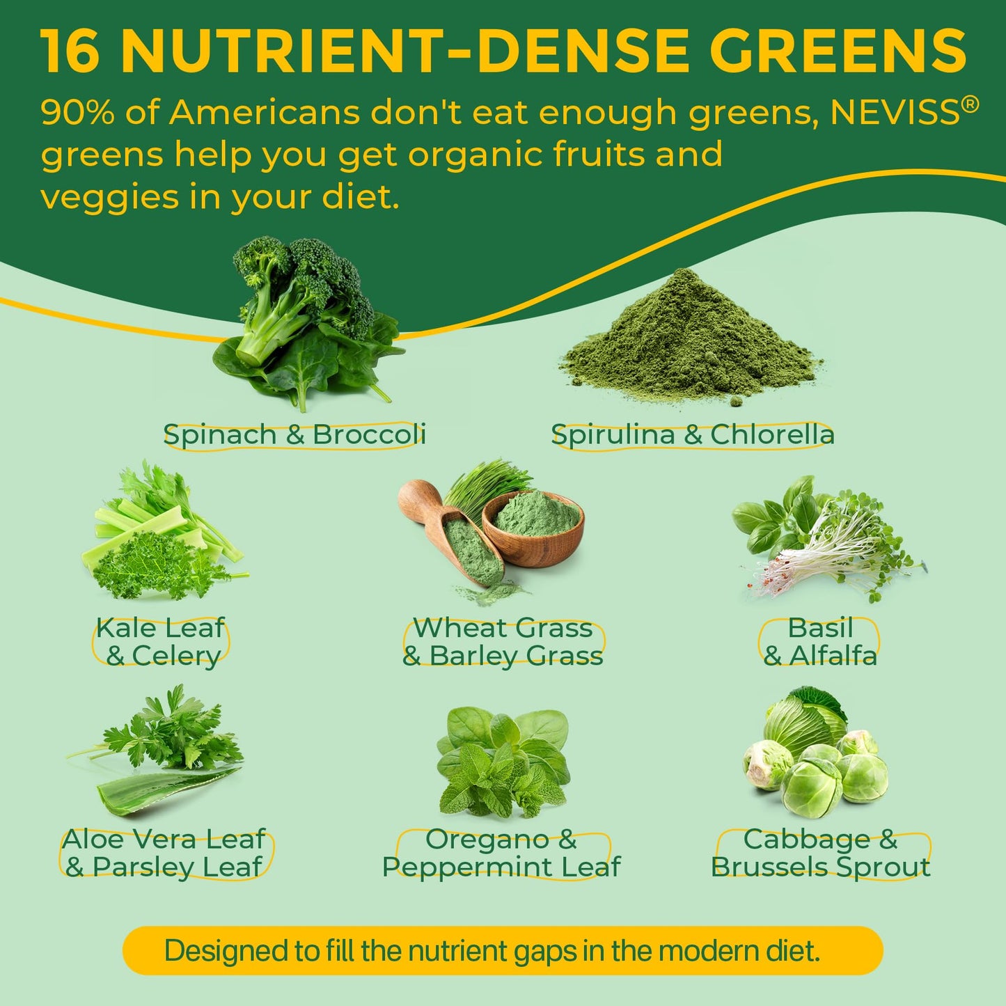 Organic Super Greens Gummies + Probiotics – Spirulina, Chlorella, Spinach, Mushrooms, Sugar Free Vegan 60ct