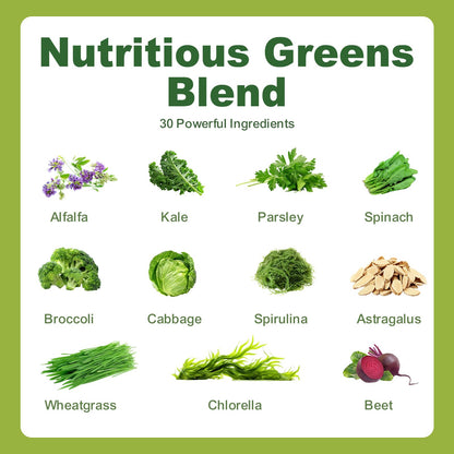 Greens Daily Gummies – Superfood Greens Multivitamin for Digestive Health & Immune Support | Non-GMO, 120 Count