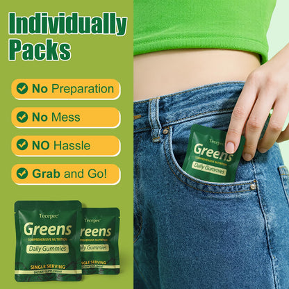 Greens Daily Gummies – Superfood Greens Multivitamin for Digestive Health & Immune Support | Non-GMO, 120 Count