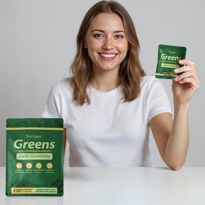 Greens Daily Gummies – Superfood Greens Multivitamin for Digestive Health & Immune Support | Non-GMO, 120 Count