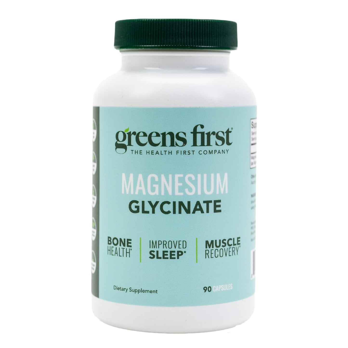 Greens First Magnesium Glycinate - Supports Heart & Muscle Health, Metabolism | 90 Veg Capsules