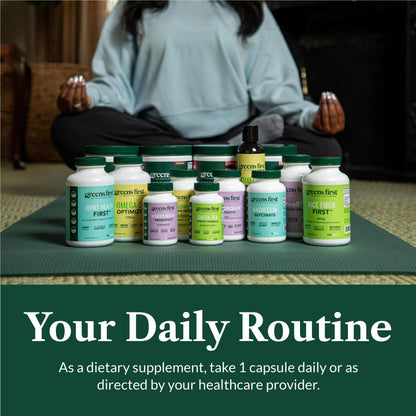 Greens First Probiotics - 20 Billion CFU, FOS Soluble Fiber - Gut Health, Skin Support - 30 Servings