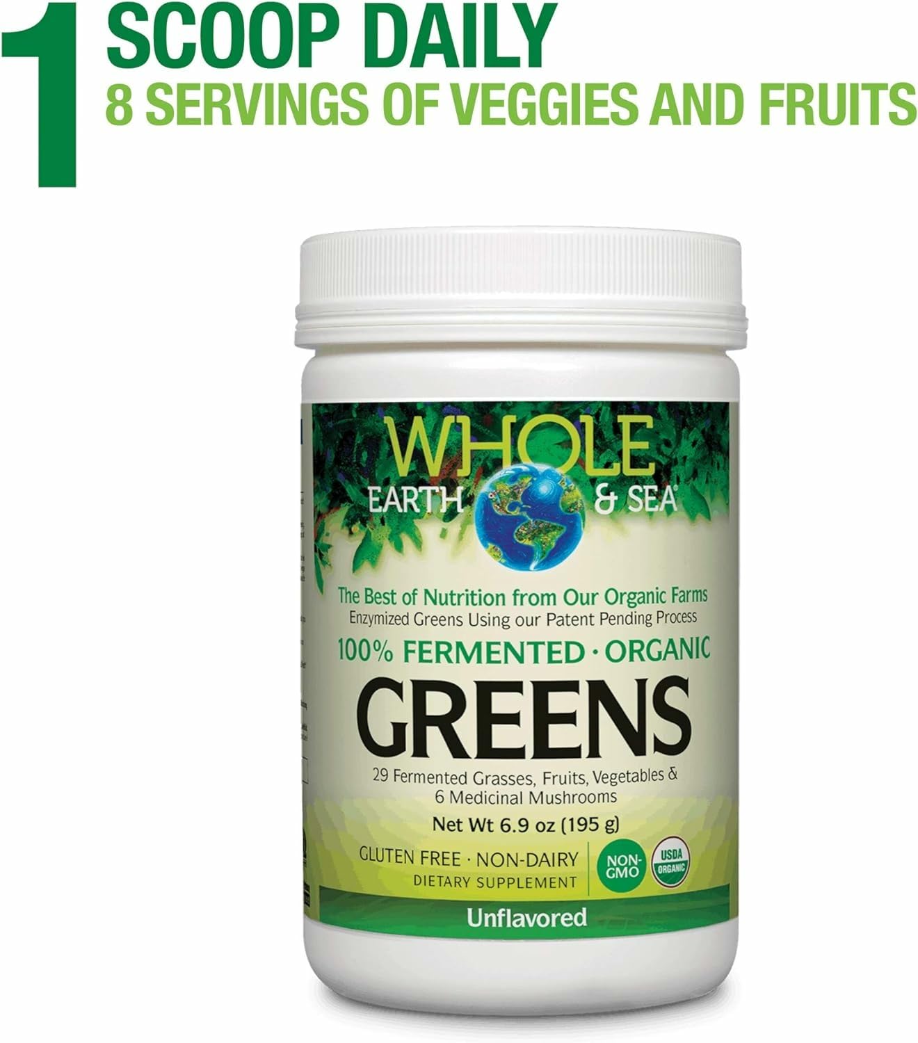 Natural Factors Organic Greens - Antioxidant Support for Immune Health | Green Drink Mix 6.9 oz