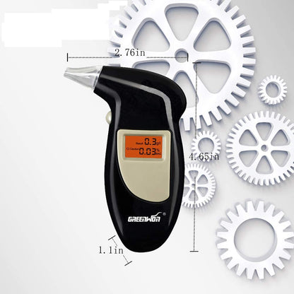 GREENWON Battery Powered Breathalyzer Keychain – Portable Digital Alcohol Tester with LCD Display | Personal Use G/Black