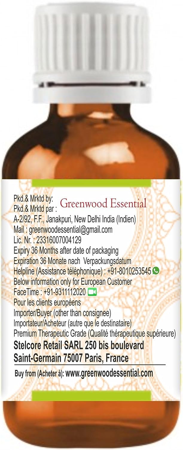 Greenwood Essential Benzoin Essential Oil (Styrax Benzoin) — Pure, Steam-Distilled, 100ml × 2