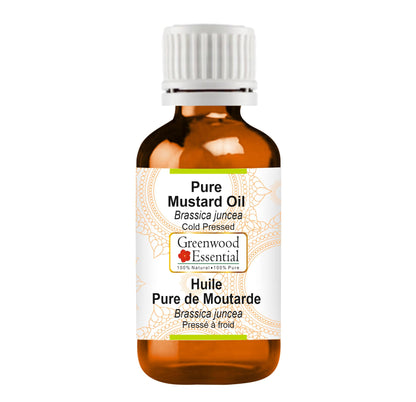 Greenwood Essential Mustard Oil (15ml) | Cold-Pressed Carrier Oil for Skin, Massage & DIY Care