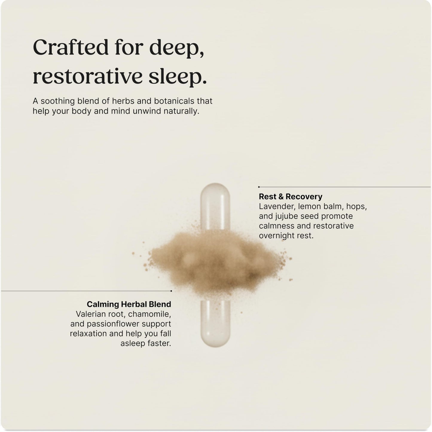Greenworks Nature's Rest Melatonin-Free Sleep Aid | Organic Herbal Blend (60 Count)