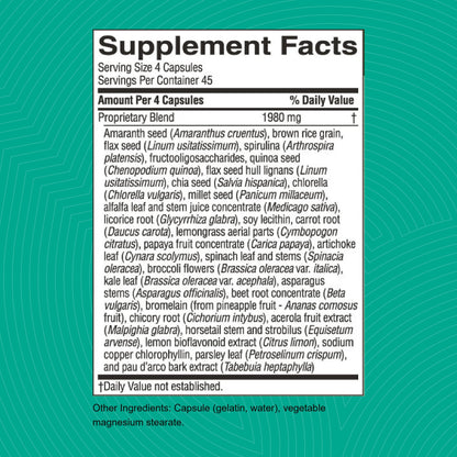 Nature's Sunshine Ultimate Greenzone - 180 Capsules | Supports Immunity, Balanced pH, Grains & Herbs