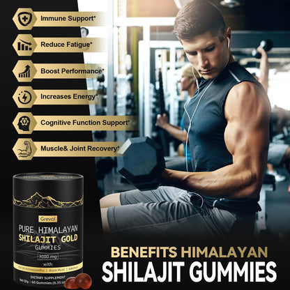 Grevol Himalayan Shilajit Gummies – Gold Grade Shilajit with Ashwagandha