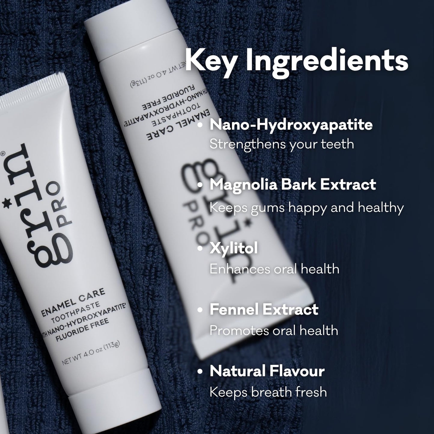 Grin Pro Enamel Repair Toothpaste – Fluoride Free Nano-Hydroxyapatite for Sensitive Teeth (4 oz) – Made in New Zealand