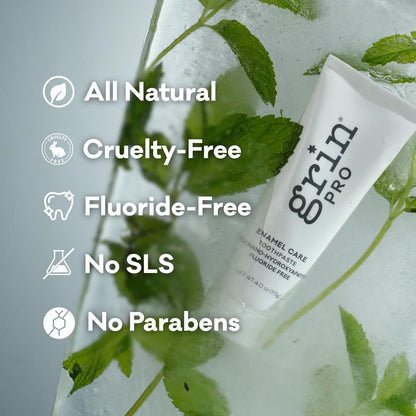 Grin Pro Enamel Repair Toothpaste – Fluoride Free Nano-Hydroxyapatite for Sensitive Teeth (4 oz) – Made in New Zealand