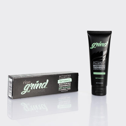 Grind Fluoride Free Hydroxyapatite Toothpaste, Theobromine, Activated Charcoal, Whitening, Dentist Recommended, Natural, Made in USA, 4 oz, 2 pk