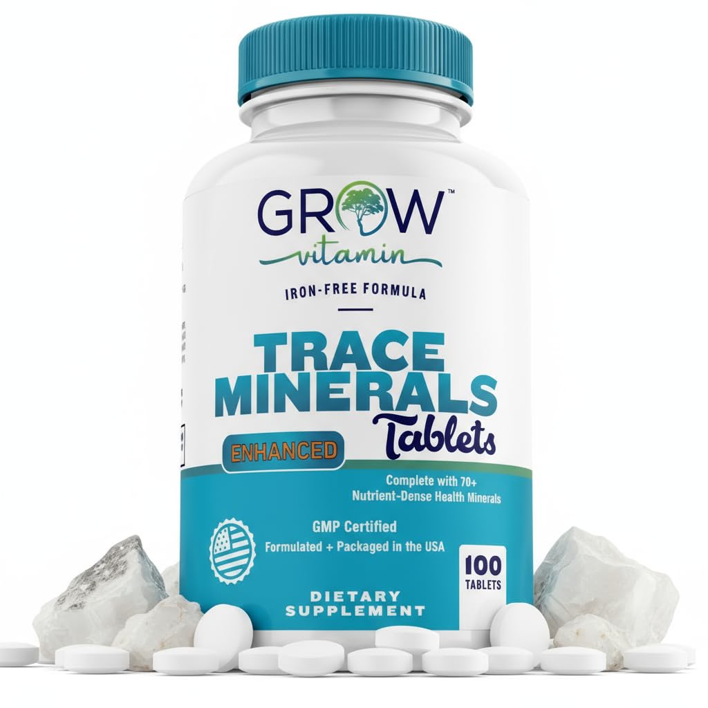 Grow Vitamin Trace Minerals Enhanced Complex – 100 Tablets, 70+ Minerals