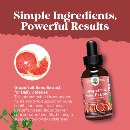 GSE Grapefruit Seed Extract Liquid – One Drop Daily, 2 Pack Bundle, 120 Days