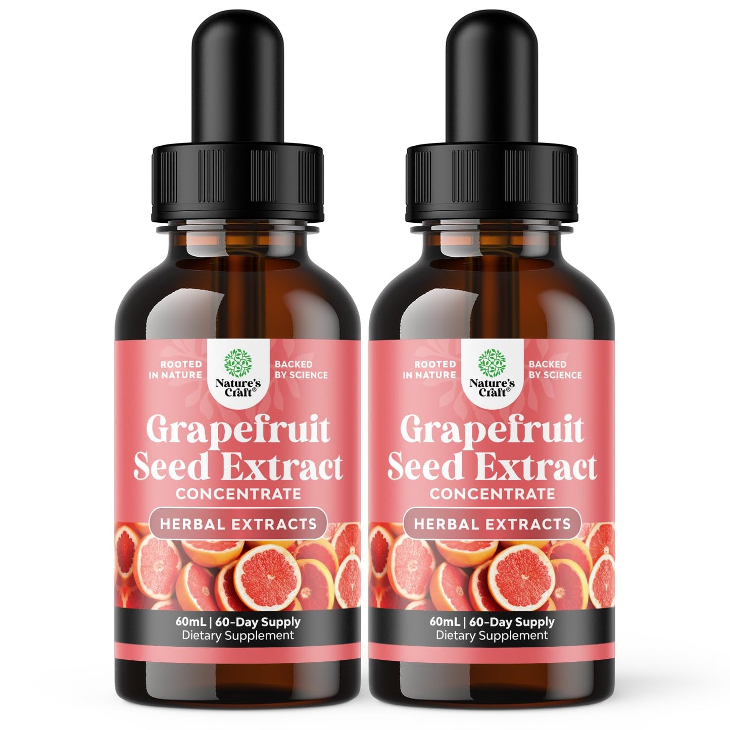 GSE Grapefruit Seed Extract Liquid – One Drop Daily, 2 Pack Bundle, 120 Days