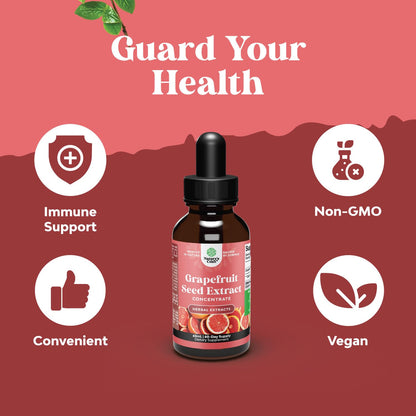GSE Grapefruit Seed Extract Liquid – One Drop Daily, 2 Pack Bundle, 120 Days