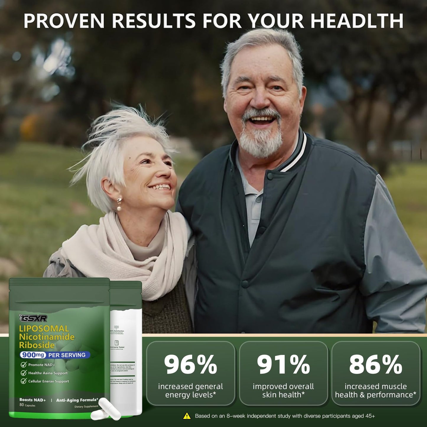 GSXR NAD+ 900MG Liposomal NR + Resveratrol – Anti-Aging NAD Supplement