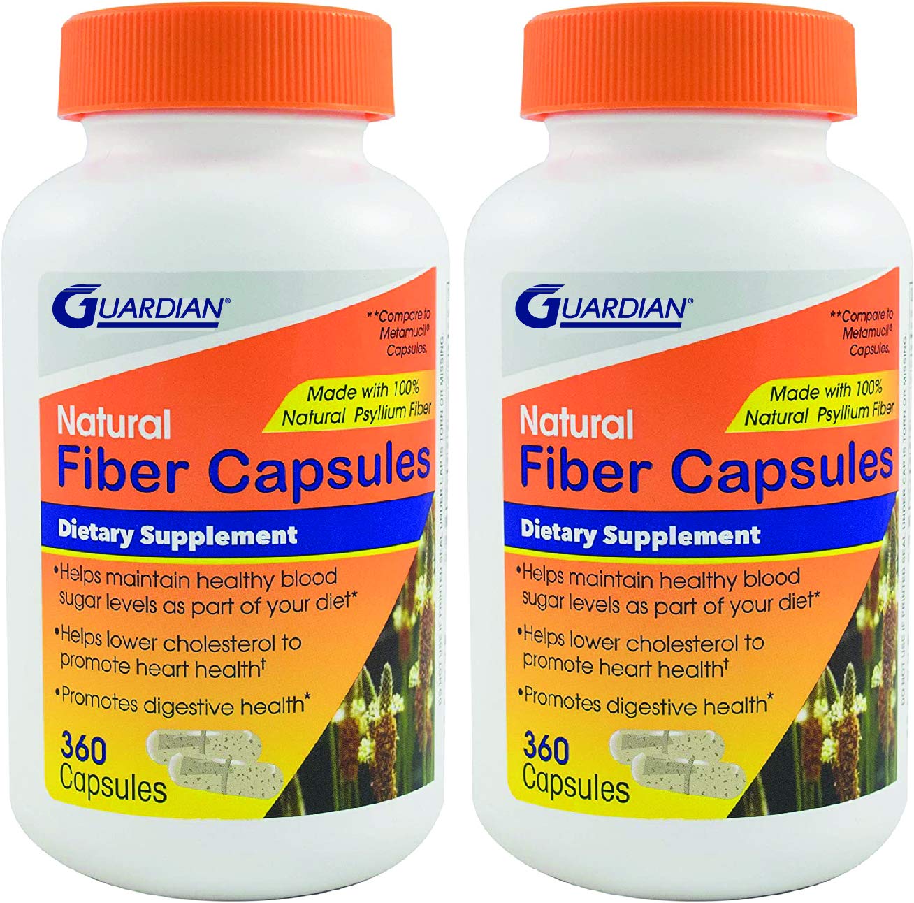 Guardian Psyllium Fiber Capsules – Natural Psyllium Husk (720Ct)