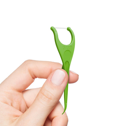 GUM Angled Floss Picks – Extra Strong Shred-Resistant Mint, 75 Count