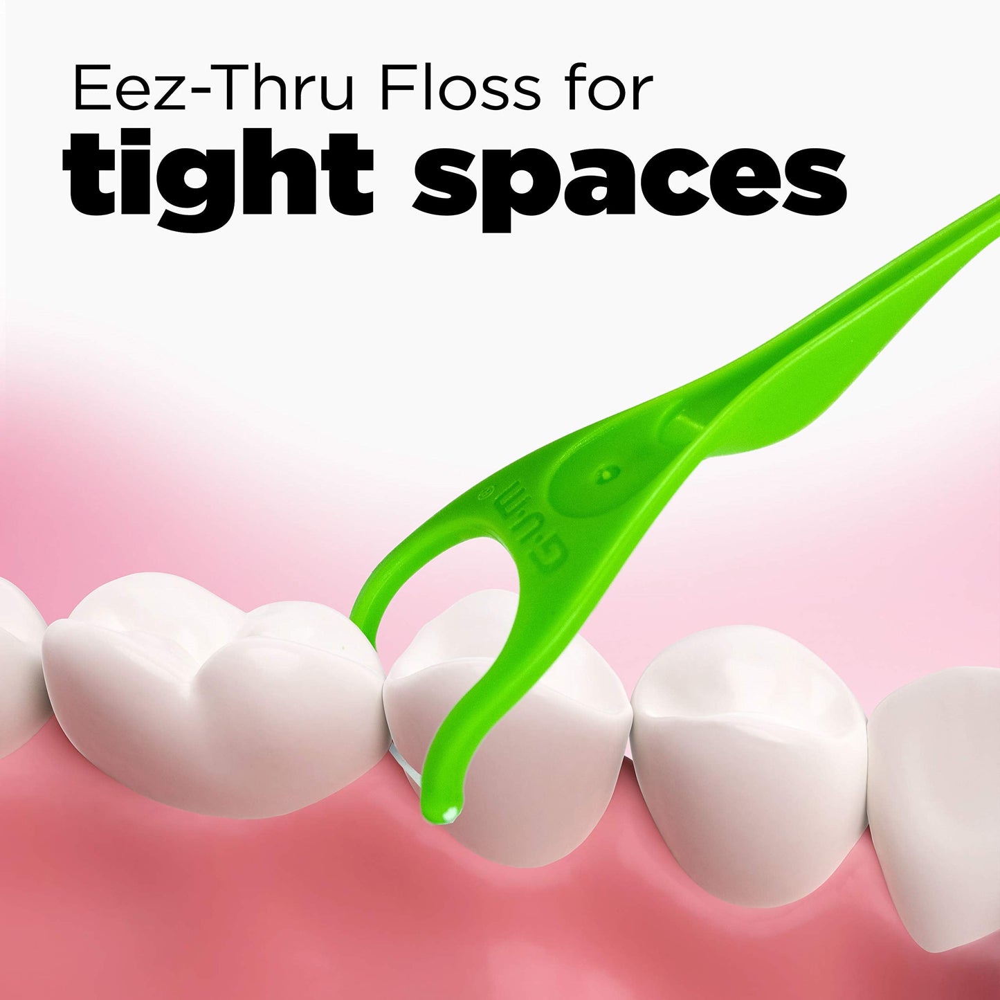GUM Angled Floss Picks – Extra Strong Shred-Resistant Mint, 75 Count