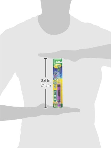 GUM Crayola Kids Light-Up Timer Toothbrush – Soft Bristles & Suction Cup (3+)